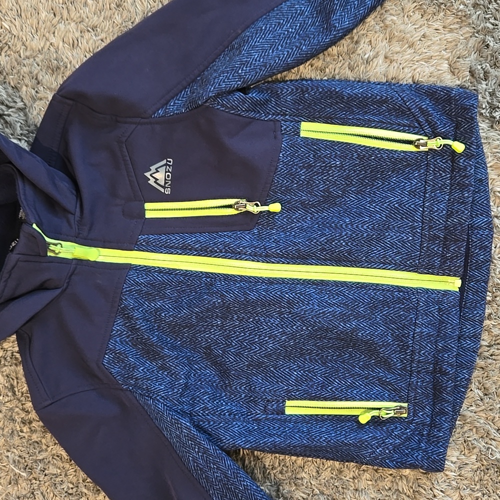 Snozu Blue & Neon Shell Jacket - Picture 2 of 6